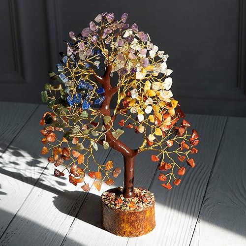 Miniatura 7 de BEZAVO Árbol de los siete chakras, piedras preciosas, Feng Shui, árbol de chakras, cristal curativo, árbol del dinero, energía positiva, árbol de la