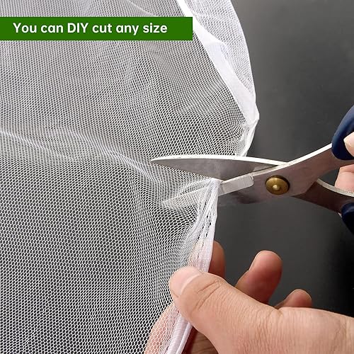 Miniatura 5 de Mosquitera de 39 x 10 pies para patio, red de malla de jardín, protección eficaz contra insectos e insectos, red duradera y versátil para