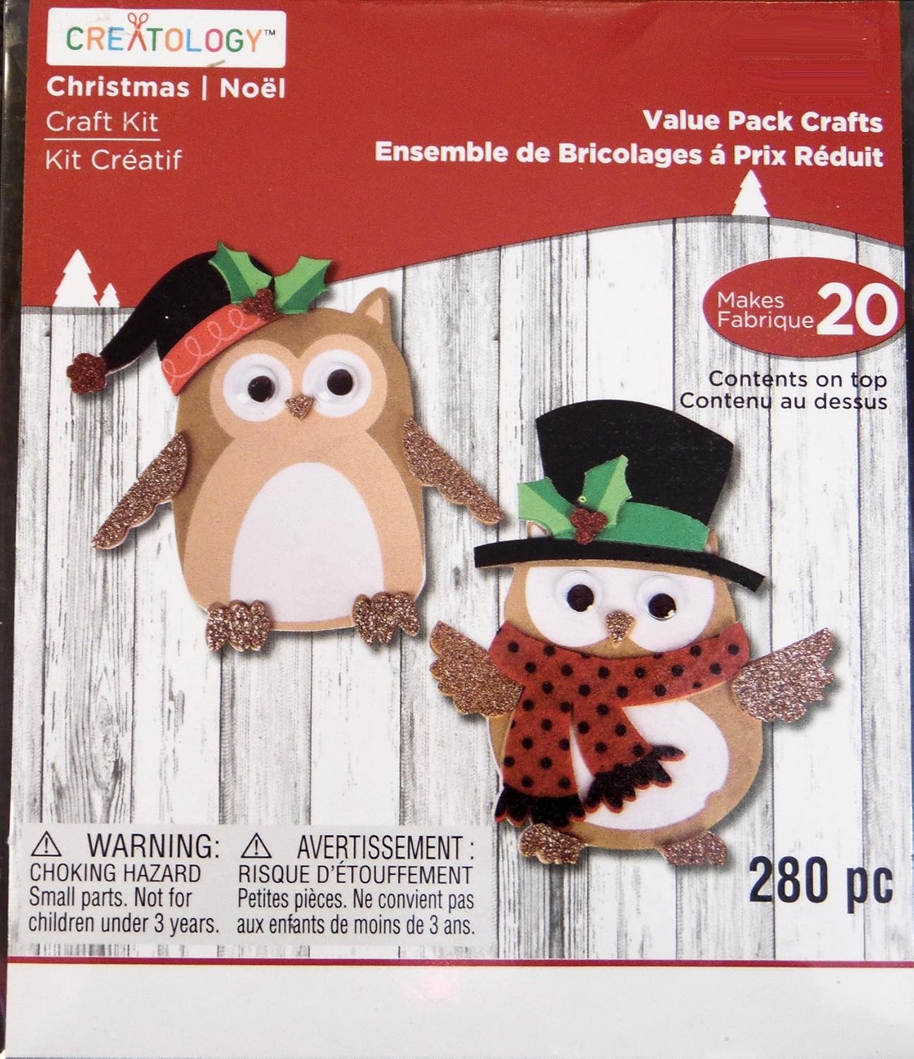 Owls Craft Fun Foam Ornament Kit Makes 20 Value Pack