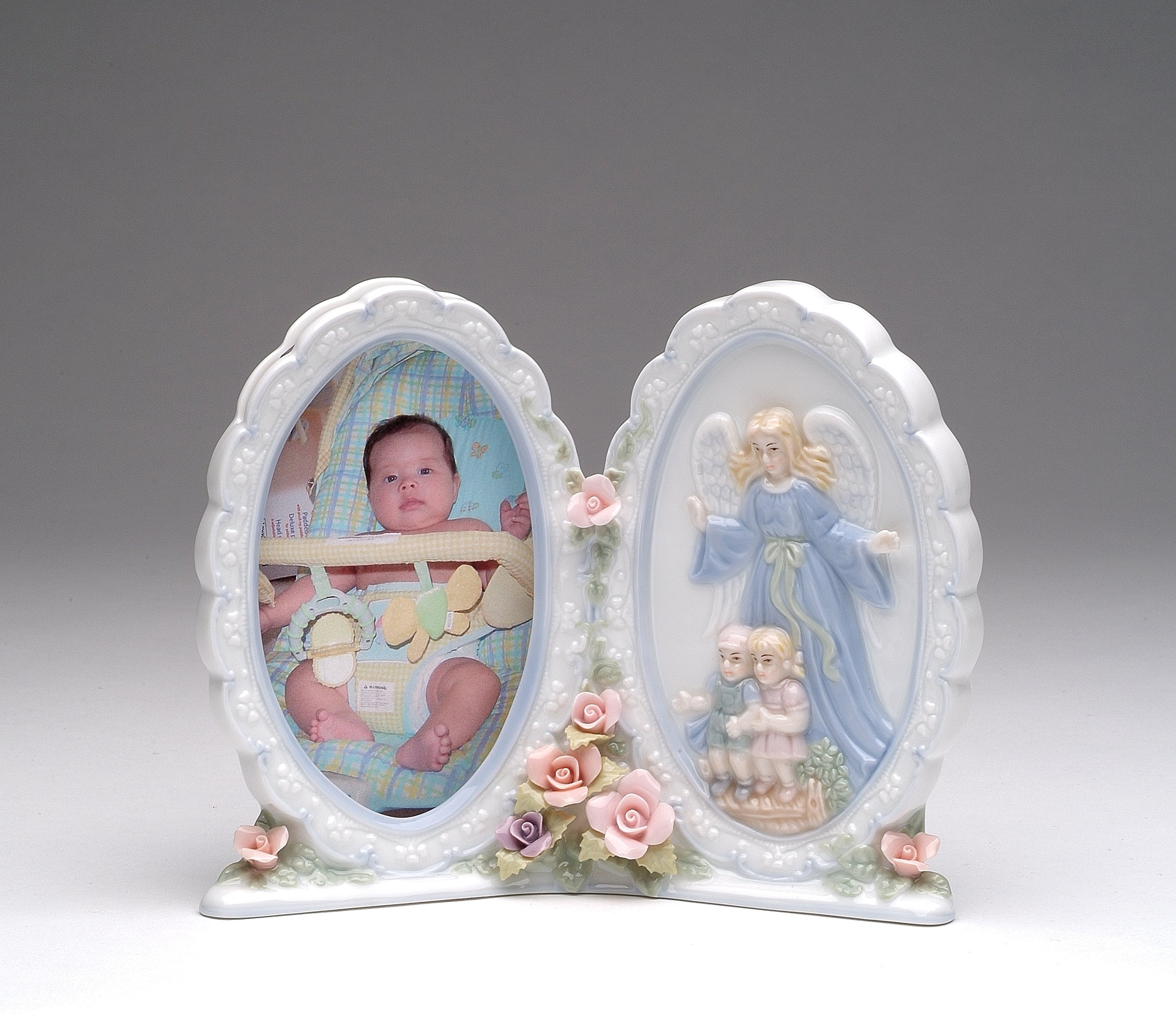 フォトフレーム AlchemyAAPH5 CelestialAngelsPictureframe Amazon.com - Cosmos Gifts 1236 Porcelain Inspirational Guardian