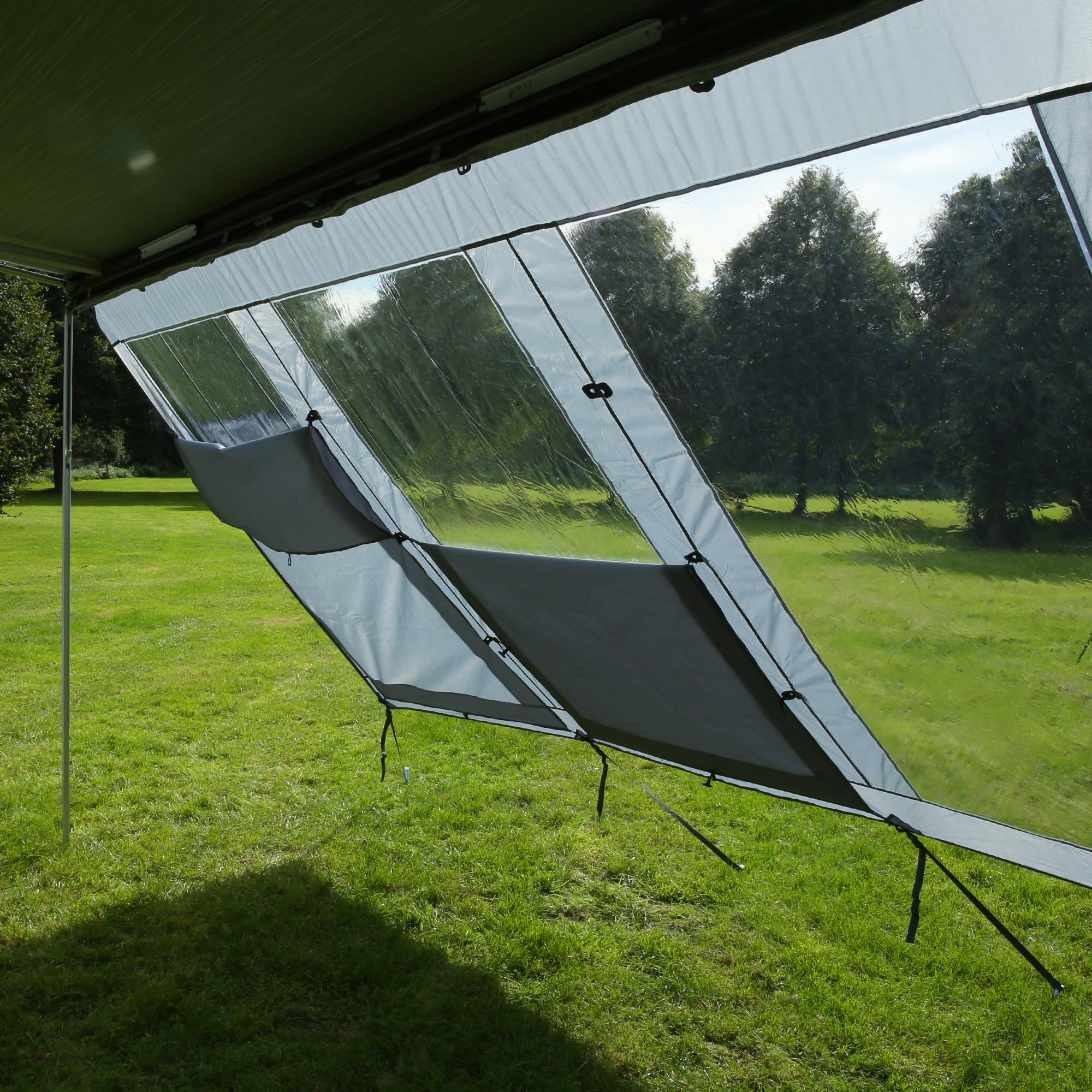 your GEAR Panorama Front Wand 2,4 x 2 m - Vorderwand für Markise - Schutz vor Sonne, Wind und Regen mit UV 50+, Campingbus Wohnwagen Wohnmobil