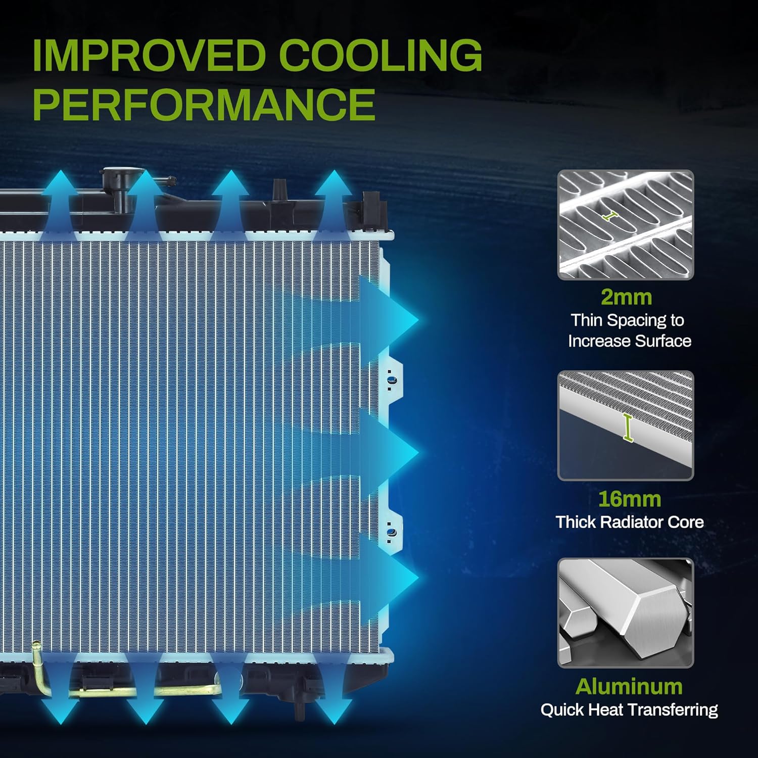 AUTOSAVER88 Radiator Compatible with 2004 2005 2006 2007 2008 2009 Kia Spectra 1.8L 2.0L L4