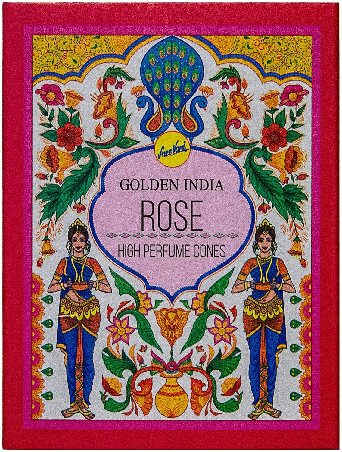 Golden India Rose High Perfume Backflow Incense Cones
