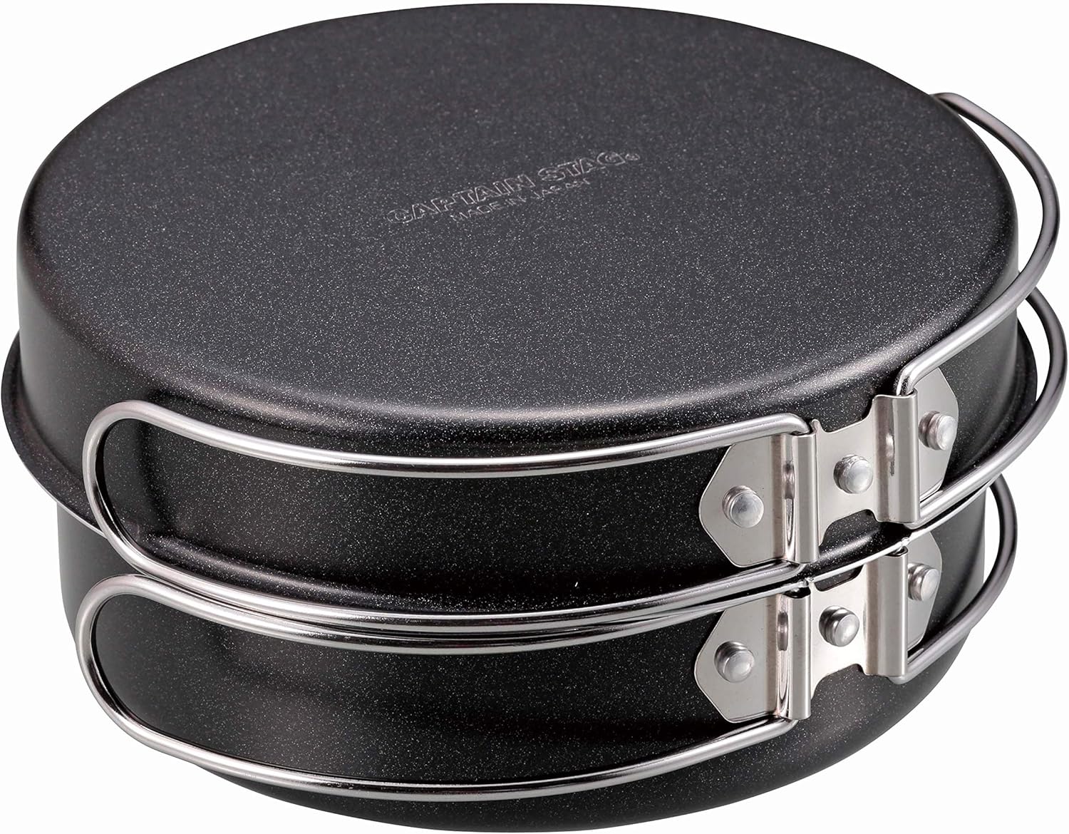 Captain Stag UY-7110 Aluminum Mount Cooker, Set of 5, [Single Pot, 4.7 inches (12 cm), Single Pan, 5.5 inches (14 cm), Frying Pan, Lid (Plate), Inner Plate (Plate), Storage Bag, Made in Japan, Tsubame