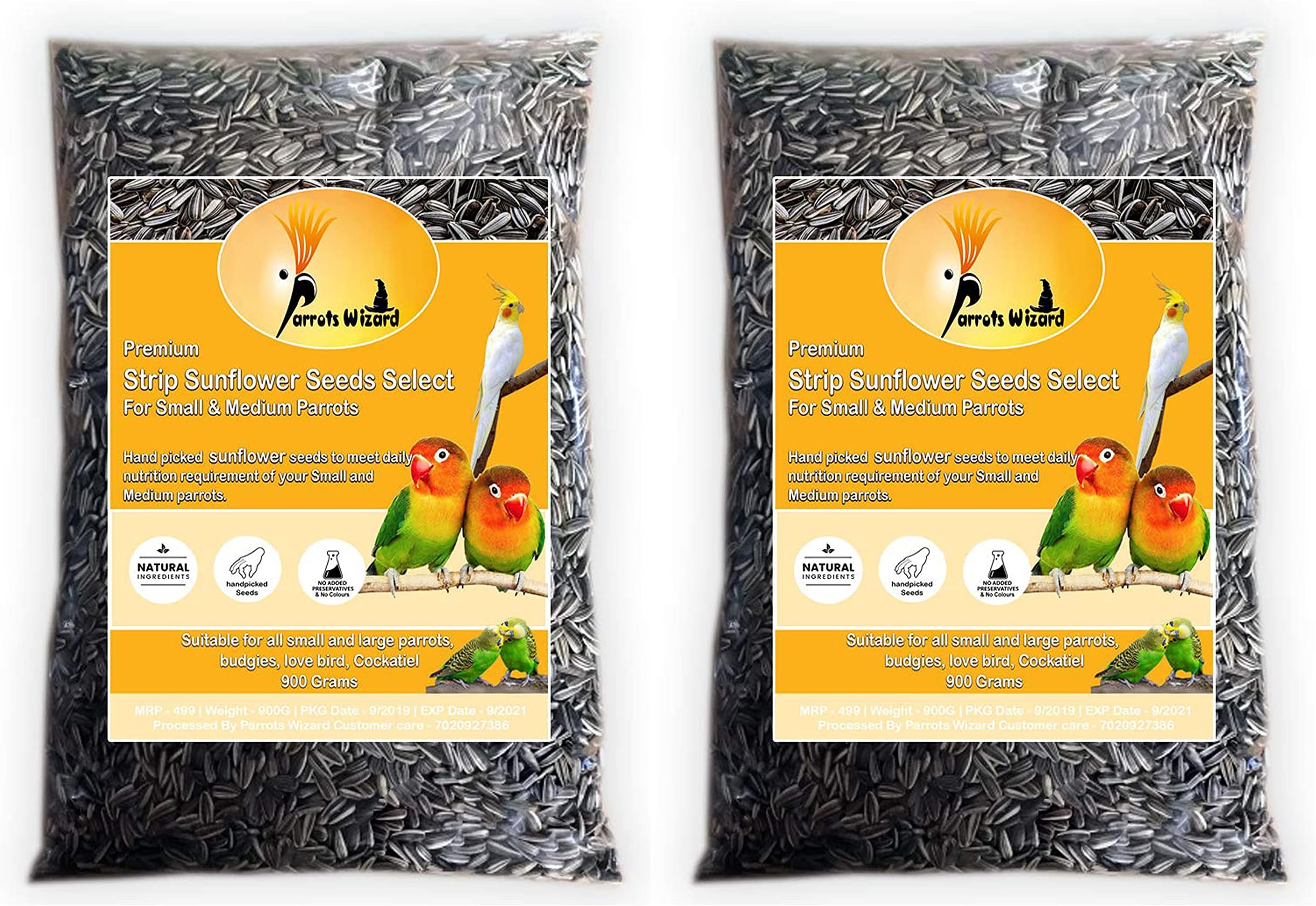 Small Size Strip Sunflower Seeds 900 Grams - [Pack of 2]