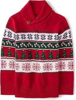 Boys Long Sleeve Shawl Neck Pullover SweaterSweater
