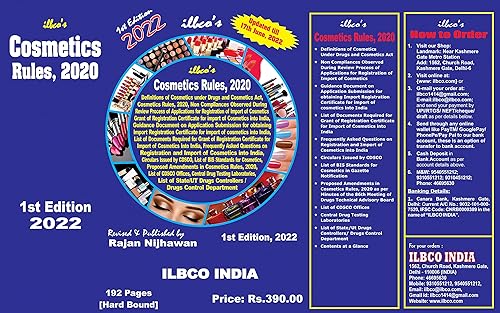 Cosmetics Rules 2022 1st Edition 2022 -- by Rajan Nijhawan -- ILBCO INDIA price Rs.390/-