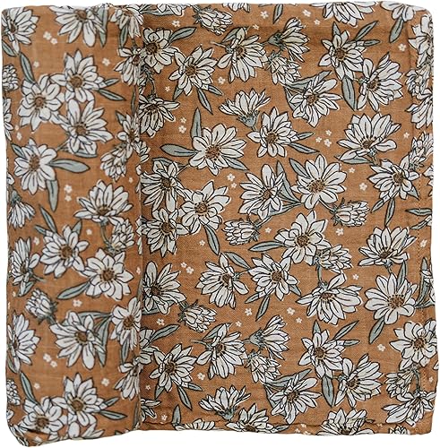 Vista 58 de Mebie Baby Manta de muselina Autumn Bloom, manta moderna y neutra para bebé niña o niño, mantas suaves para bebé, manta para recién nacido, 0-3
