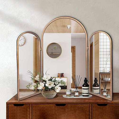 3 Way Mirror Bathroom, Trifold Vanity Mirrors for Bathroom Bedroom,