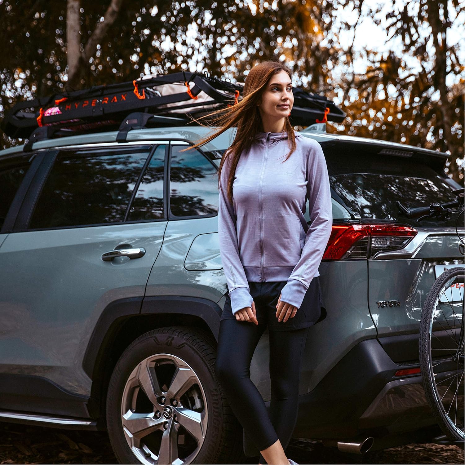 HYPERAX Iridium M Steel Cargo Roof Rack Kayak Carrier- 50 x 37.5 x 6.5” 200lb Max Load Cargo Net, Wind Fairing, and Lock for Roof Bar Included- Heavy Duty Rooftop Cargo Basket (Medium) : Automotive