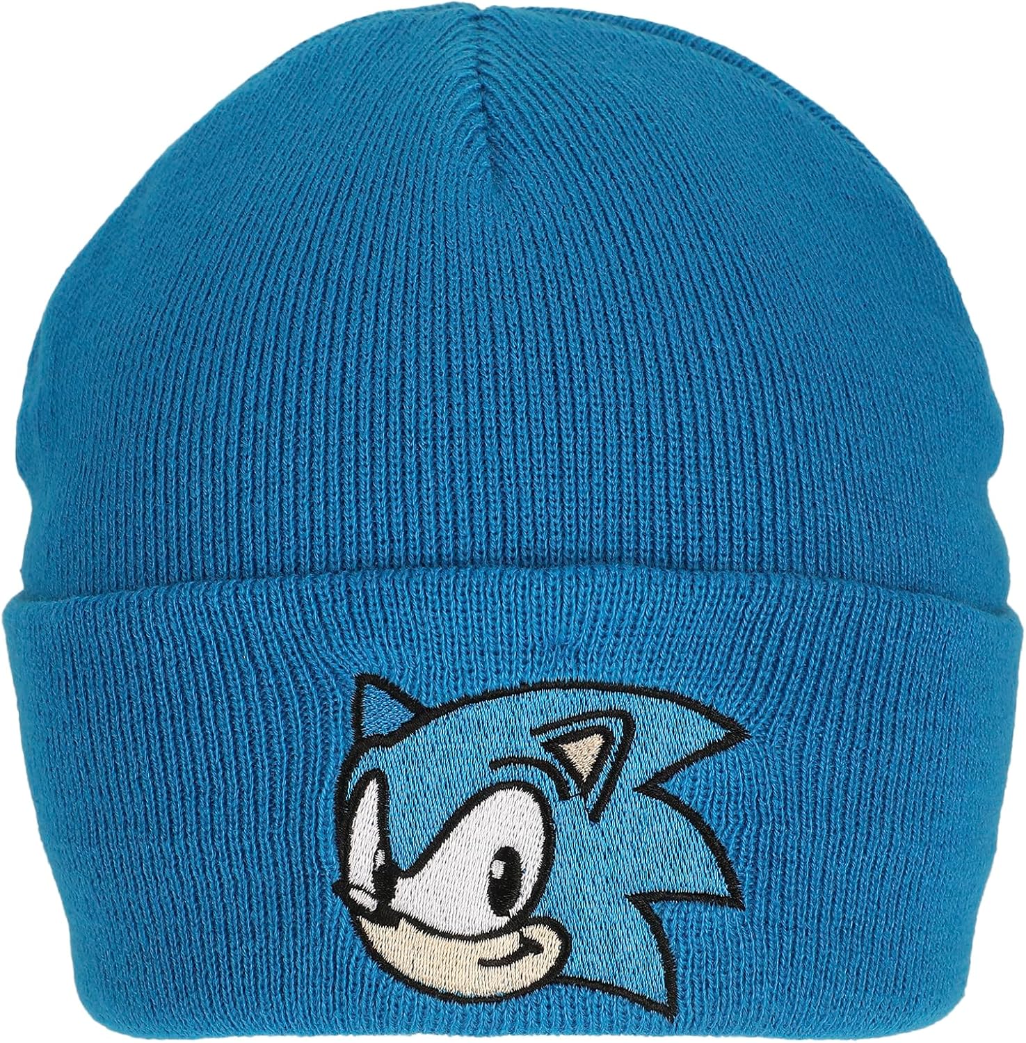 Bioworld Sonic The Hedgehog Embroidery Acrylic Knit Standard Cuff Beanie - Image 6