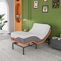 ESHINE 5000 Series Twin XL Adjustable Bed Frame + 12" Hybrid Mattress: Massage, Pillow Tilt, App Control, Zero Gravity