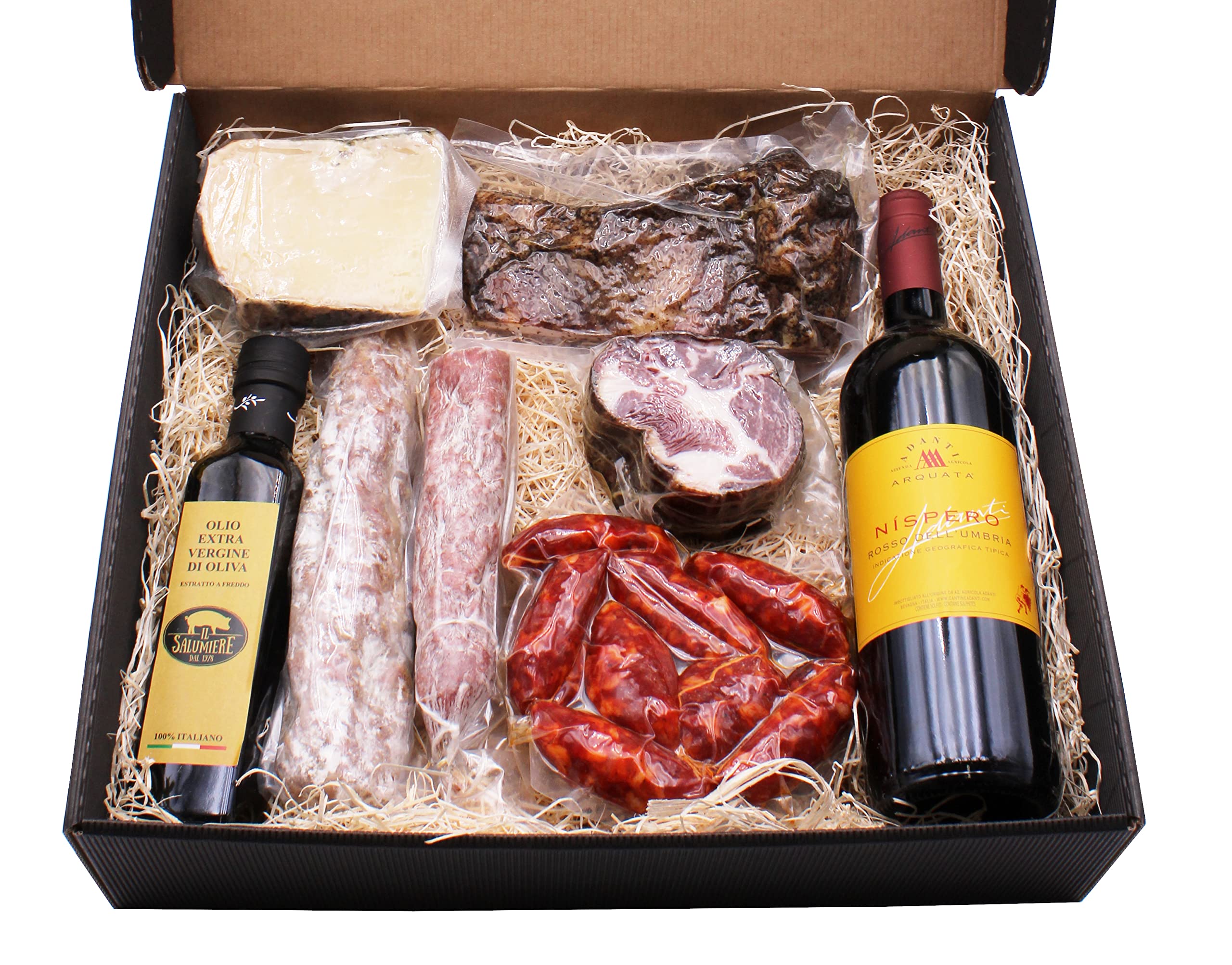 Caja gastronómica perfecta para Navidad 2022 "Norcino Farcito" Il Salumiere 1978, regalo con productos típicos italianos, cesta regalo gourmet perfecta para Navidad o cualquier otra ocasión