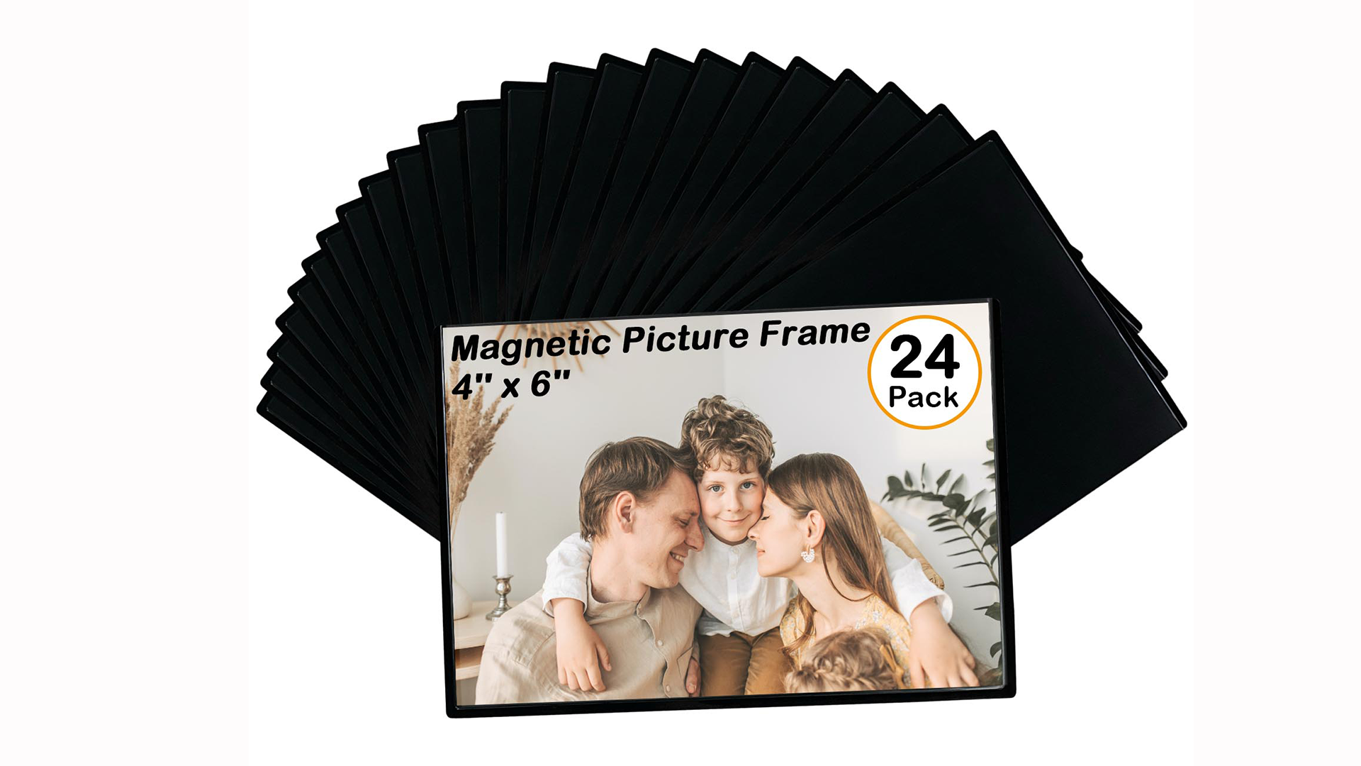 100 Pack Magnetic Picture Frames For Refrigerator - Reusable 4x6 Photo Frames For Lockers, Whiteboards & Metal Surfaces