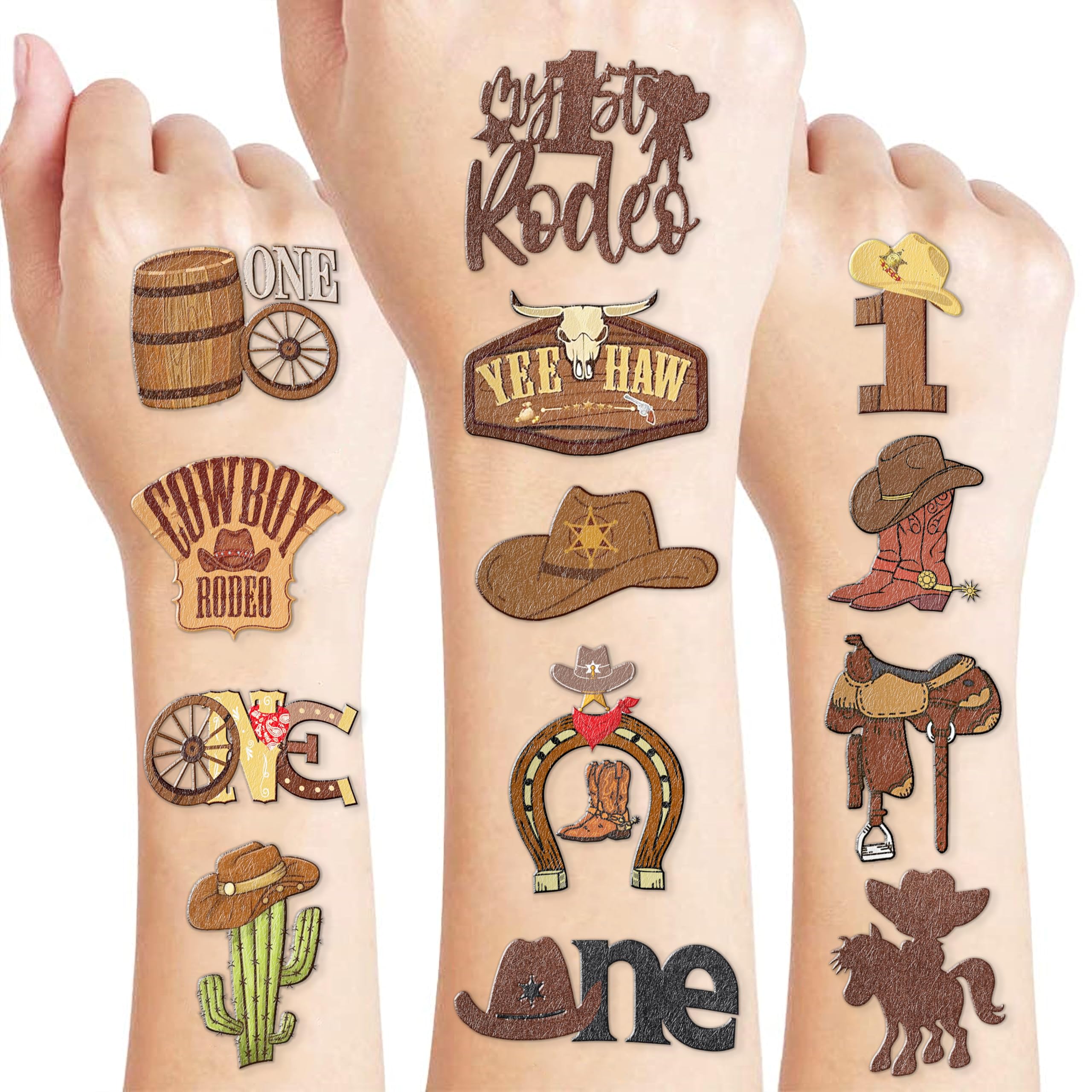 My First Rodeo Pre-cut Temporary Tattoos for Kids,