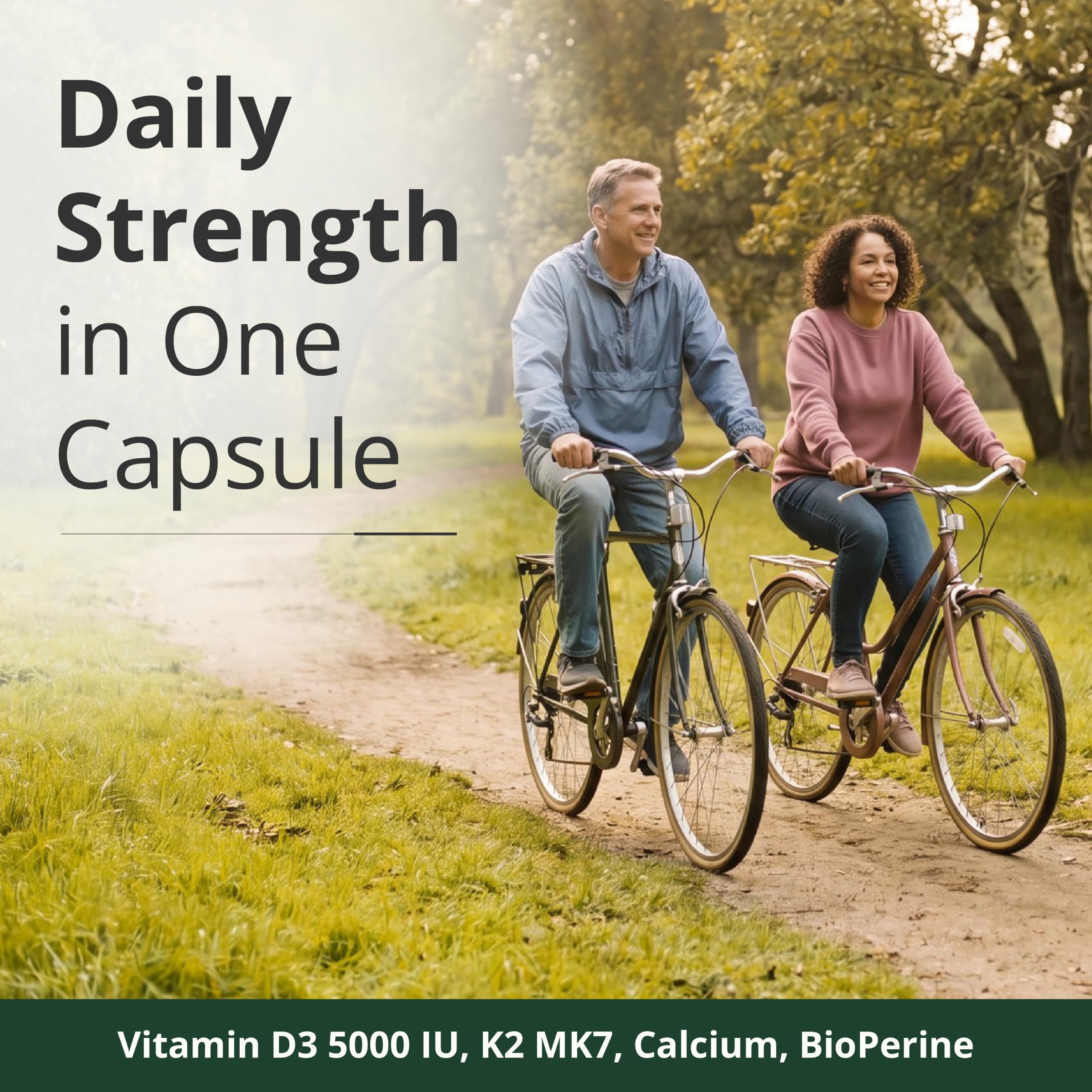Vitamin D3 K2 Calcium Supplement – Vitamin D3 5000 IU, K2 MK7 – 60 Capsules — Amazon image 3