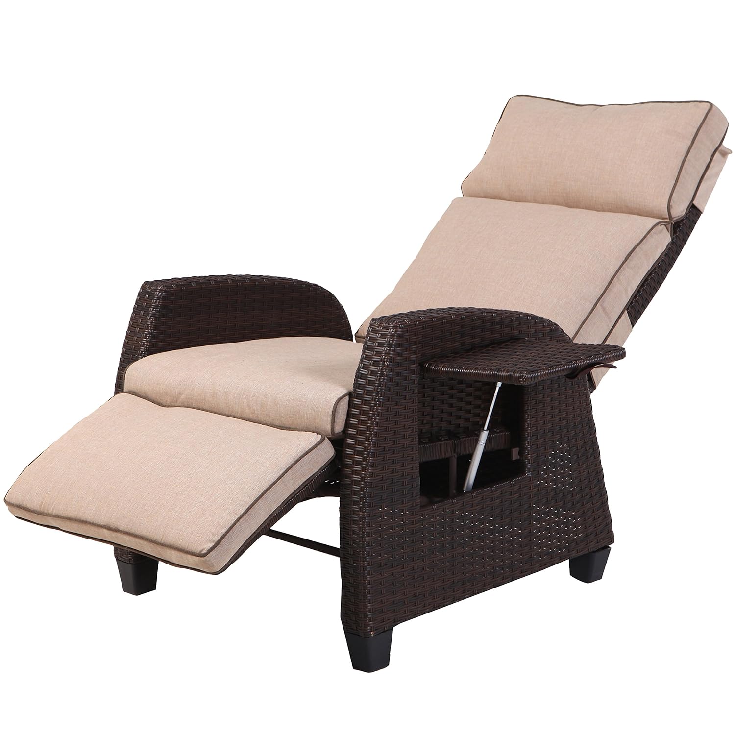 Grand patio Relaxliege Liegesessel Seitenwand Outdoor Resin Wicker
