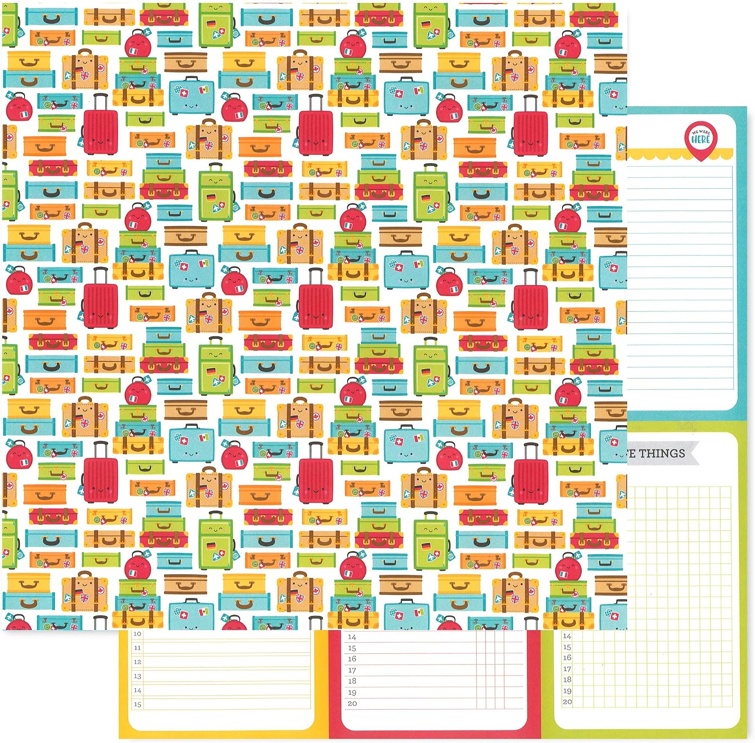 I Heart Travel Paper 12X12 Pack