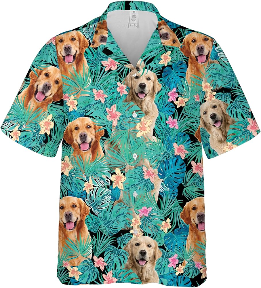 Golden retriever hawaiian shirt Clearance