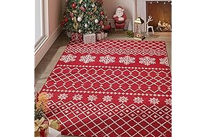 Jinchan Christmas Area Rug 5x7: Festive Holiday Cheer for Your Decor