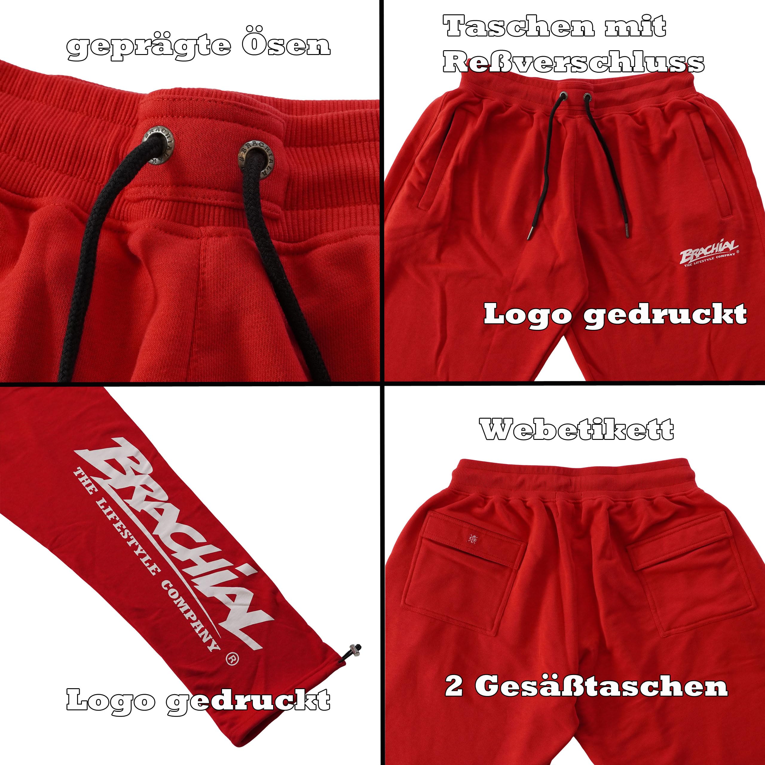 Brachial Herren Sporthose Lightweight - Trainingshose Jogginghose Sweatpants für Bodybuilding Freizeit Fitness