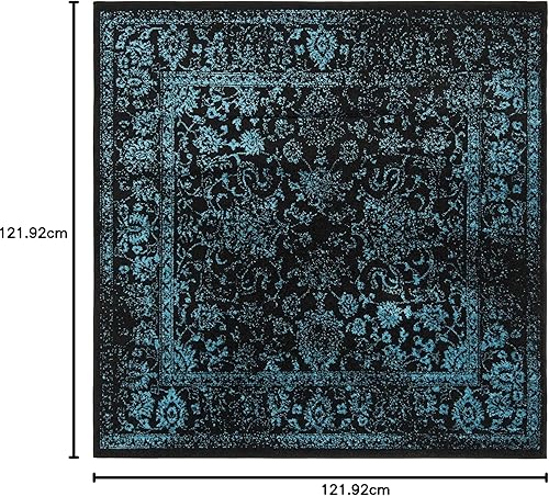 Miniatura 306 de Safavieh colección Adirondack - Alfombra de área, 6 x 9 pies, gris y azul, diseño oriental desgastado, no desprende pelusa, fácil cuidado, ideal