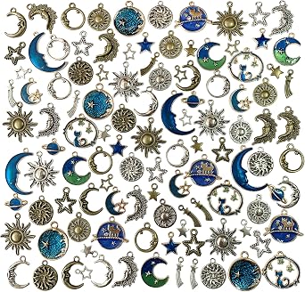 Charms 112-Piece Set Alloy Ornaments Pendants for Bracelet Accessories Parts DIY Decorations Craft Supplies Gifts Handmade Presents