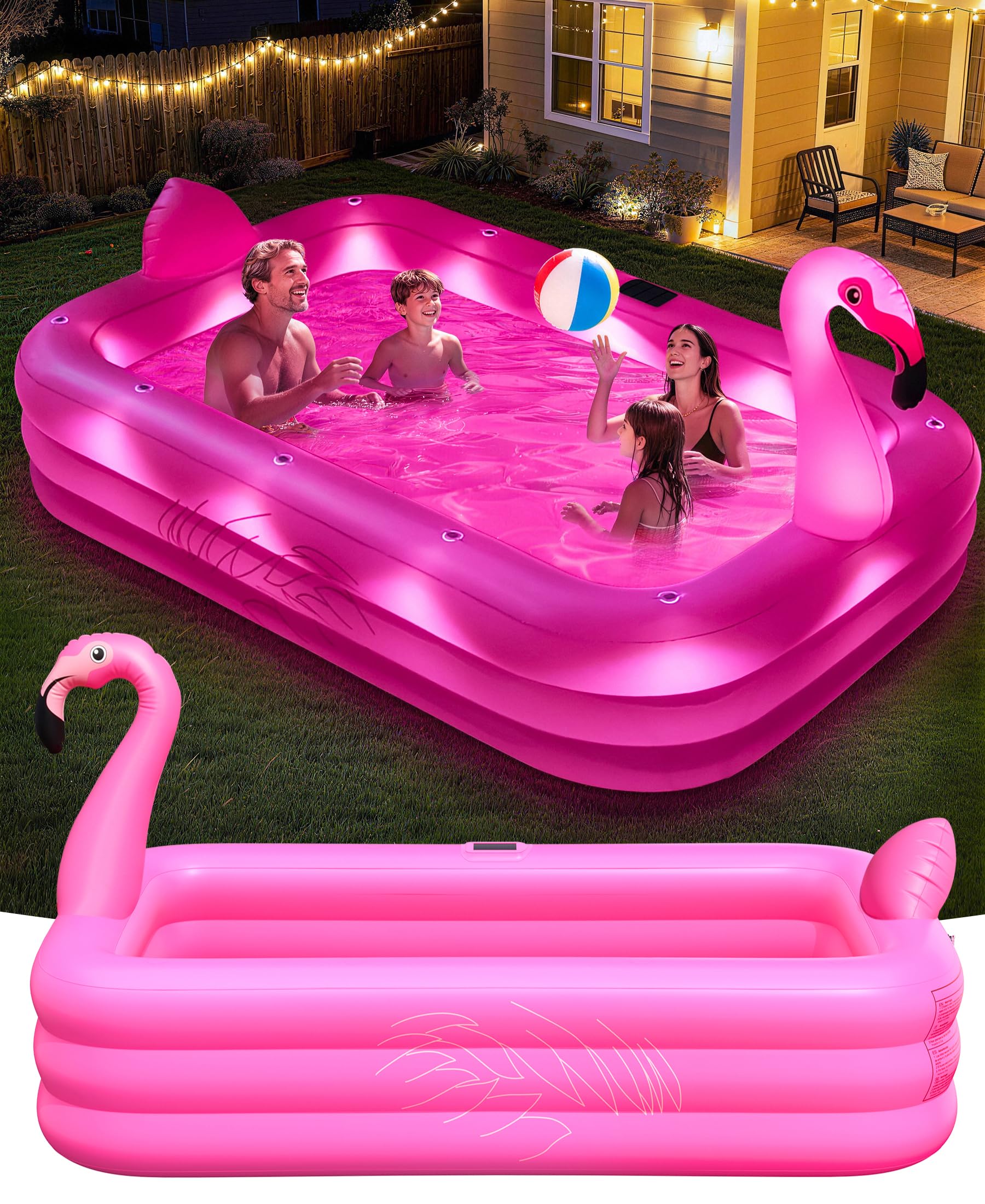 PoolLeader Poolbeleuchtung Unterwasser mit Fernbedienung, Farbwechselnde Whirlpool Lichter Unterwasser, Schwimmende Poolbeleuchtung mit Magnet/Saugnäpfe/Eisenplatte, Badewanne licht für Spa - 2 Stück