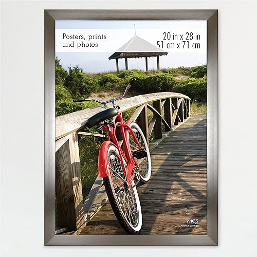 Miniatura 25 de MCS - Marco para póster con estilo de museo, veta de madera blanca, para colgar vertical y horizontal en la pared, marco grande para fotos, pósters