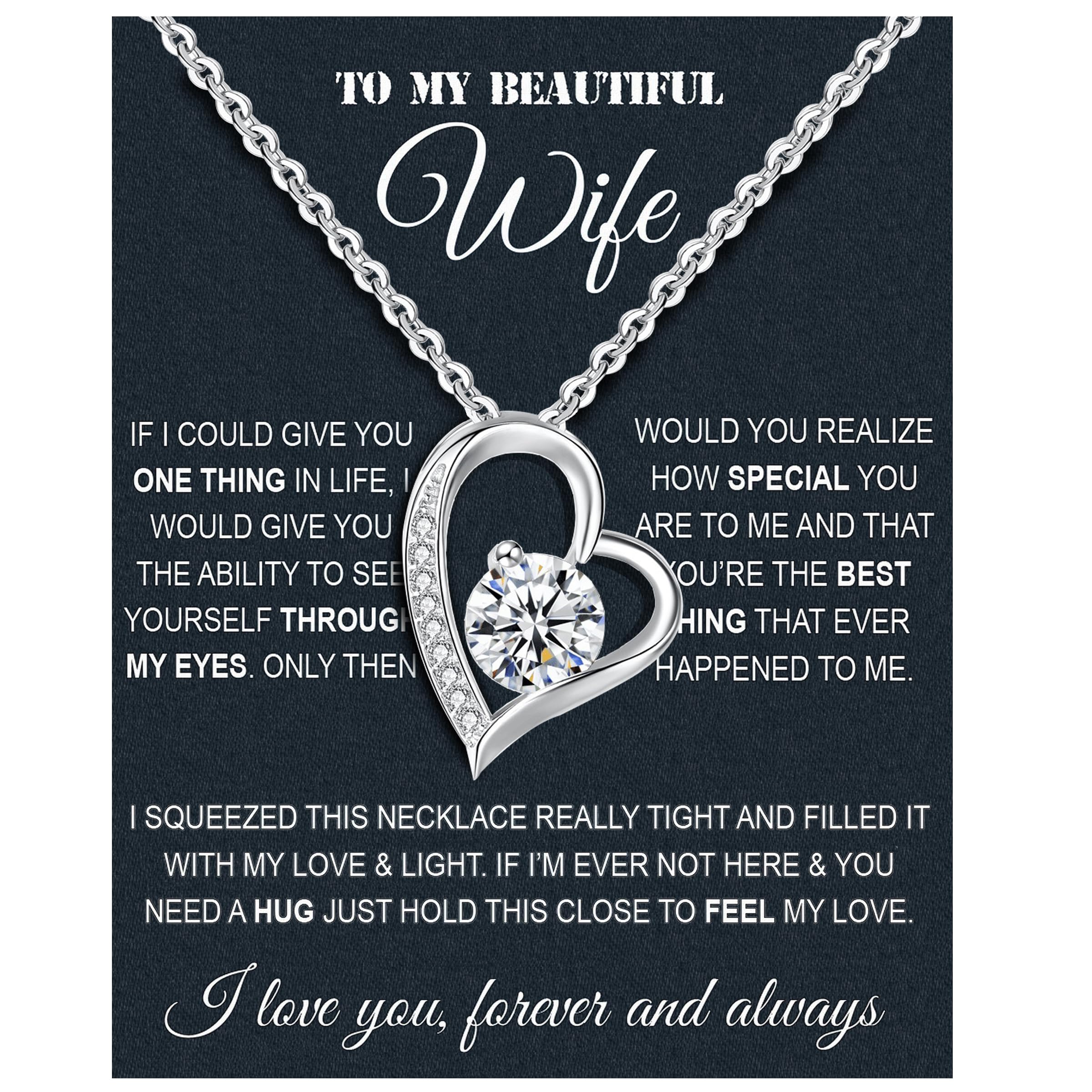 Wife Necklace From Husband To My Wife Necklace Soulmate Necklace For Women Future Wife Jewelry Birthday Christmas Valentine's gifts For Girlfriend