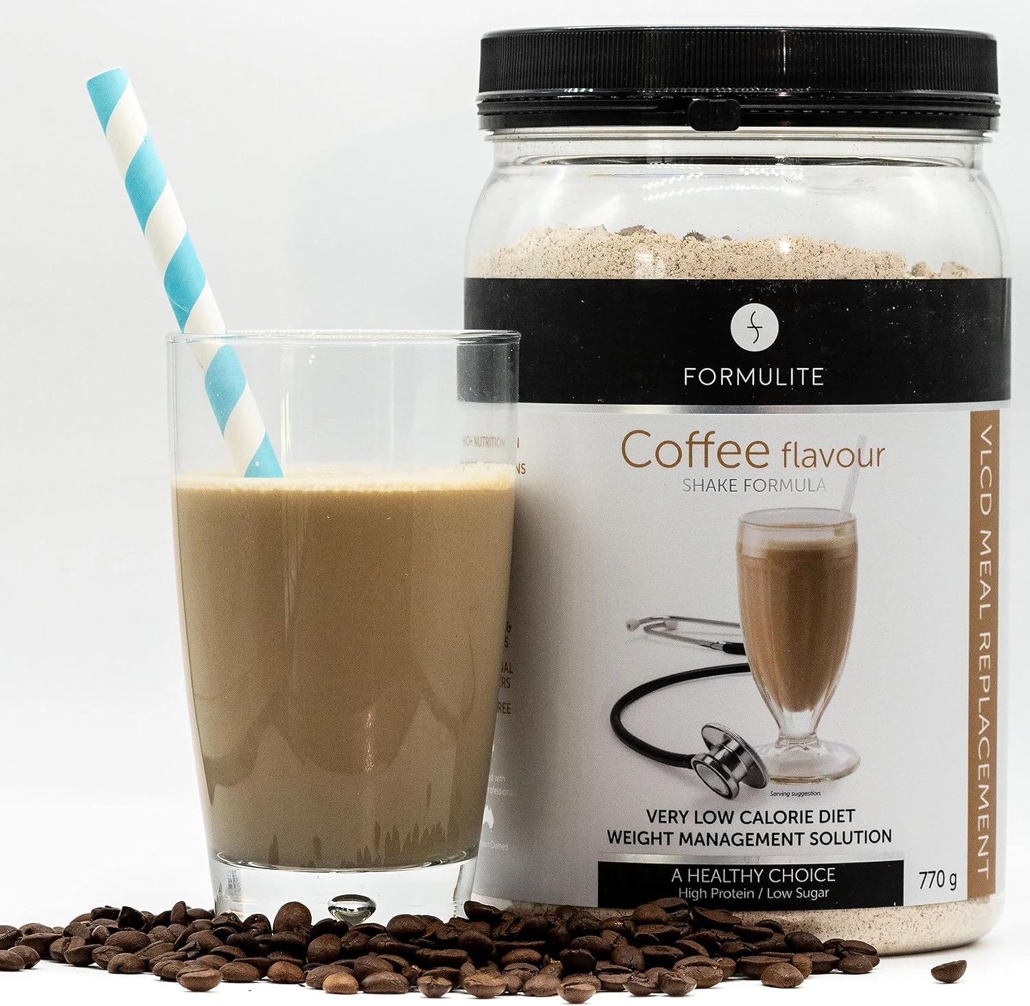 Formulite Meal Replacement Shake Tub 770g, High Protein, Low Sugar Meal