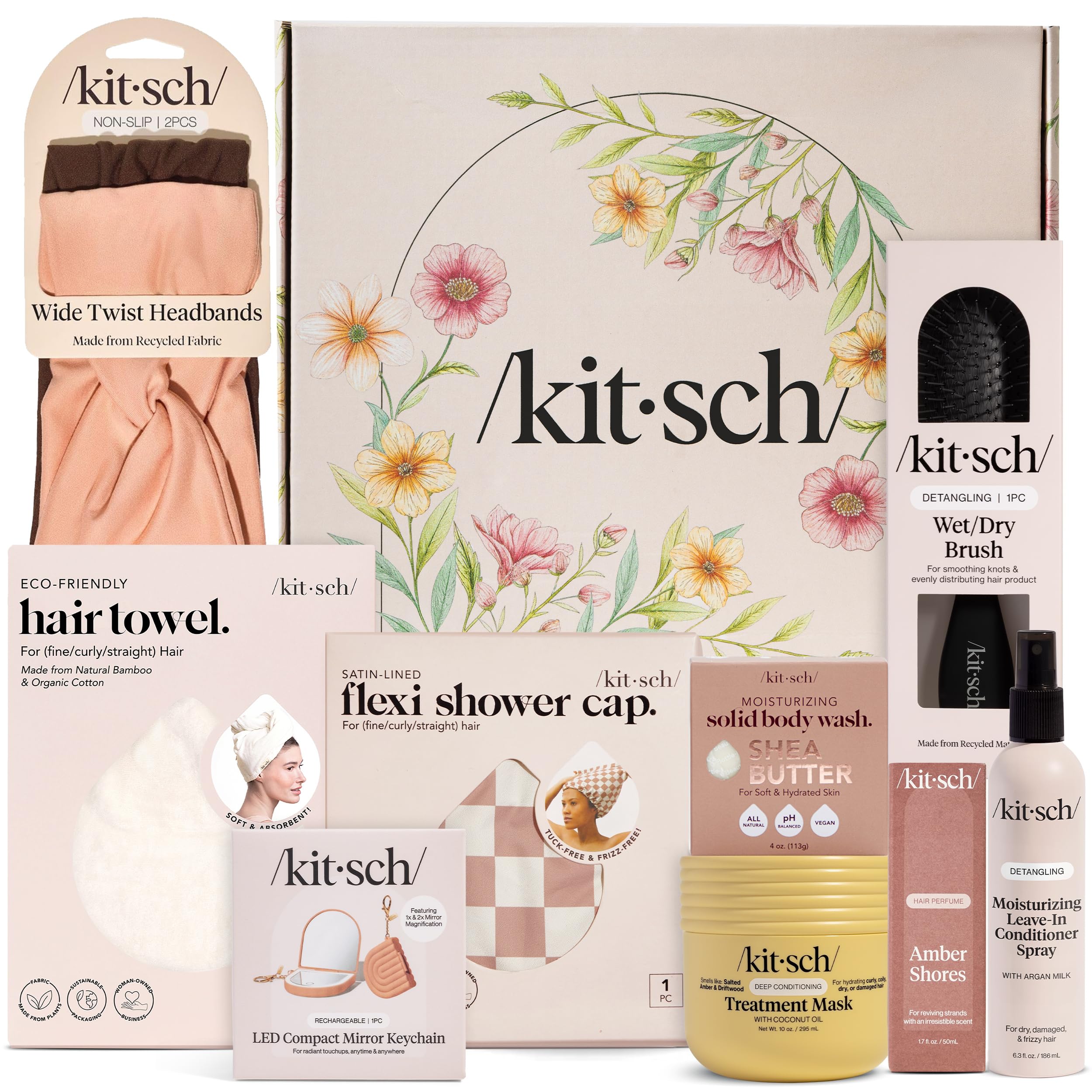 Kitsch Mother's Day Bundle Gift Box - Spa Set for Women Gift with Hair & Body Essentials - A Luxury Self Care Bundle, Perfect as Birthday Gifts Boxes For Women or as Mothers Day Gift