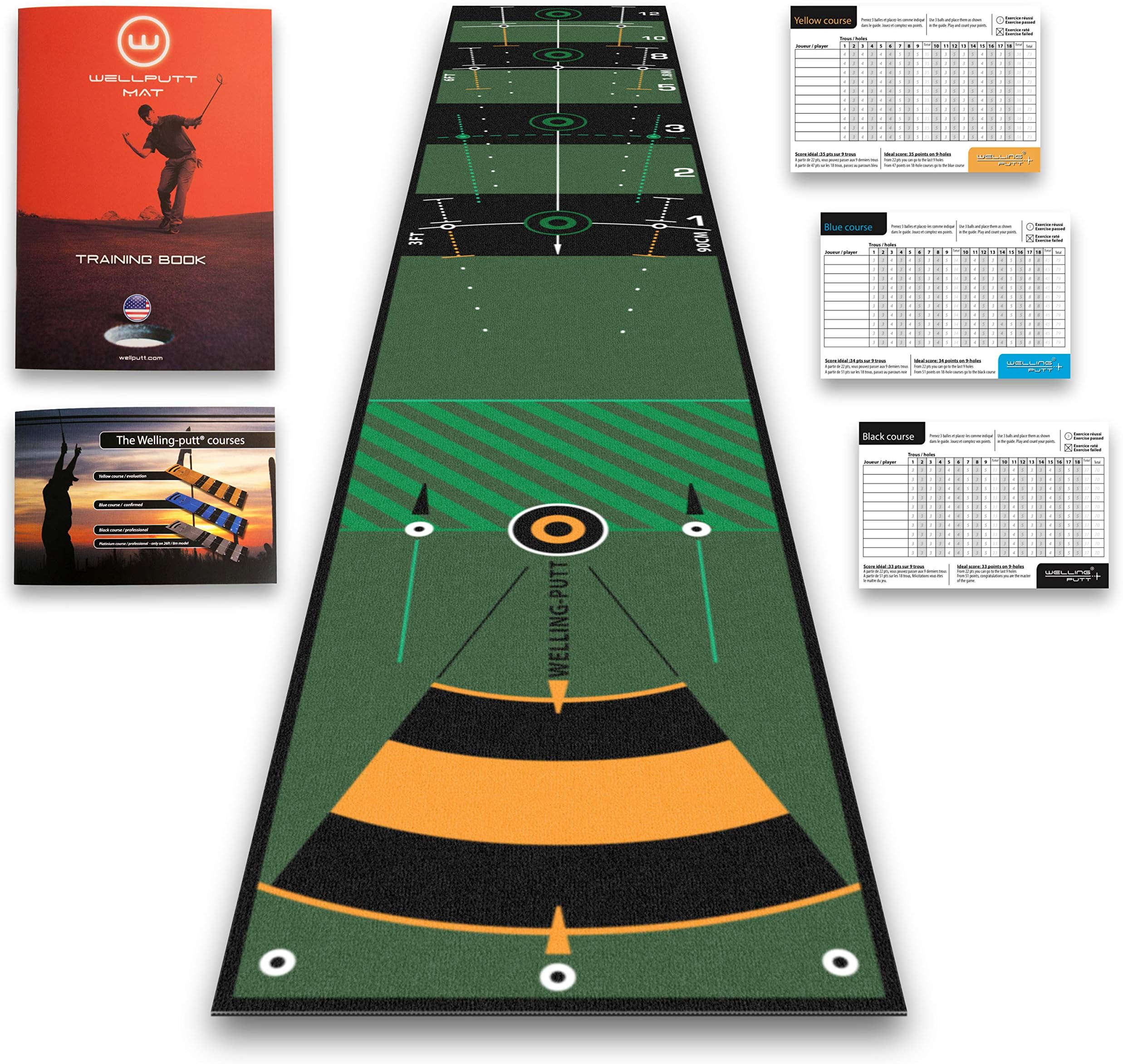 Wellputt Putting Training Mat 10ft / 3M Standard