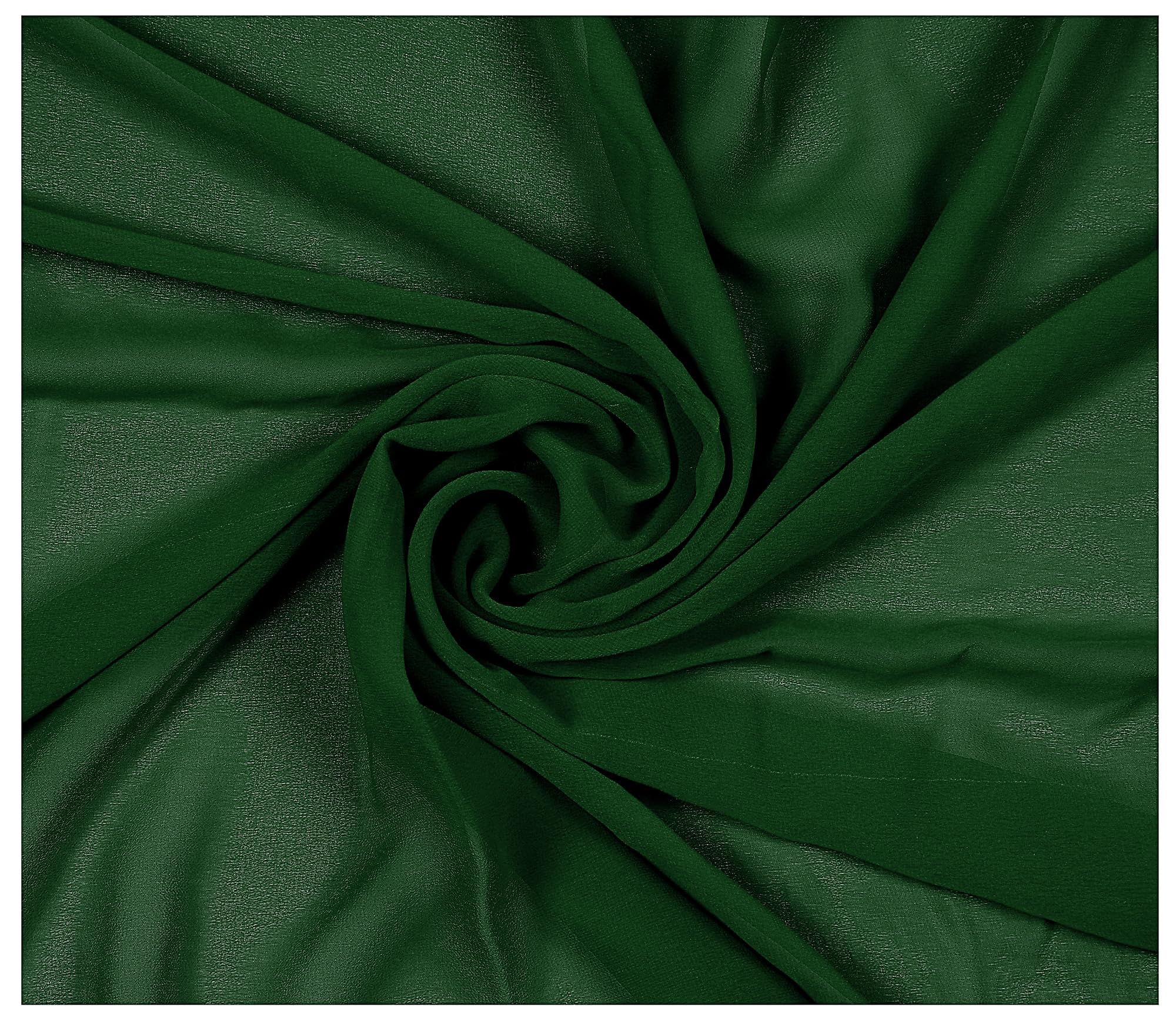 VDS Chiffon Fabric, 10 Yards Continuous Long, 44” Wide, Soft Sheer Arch Cloth for Wedding Engagement Event Party Banquet Decoration Canopy Arbor Drapery Panel Backdrop Bridal Sewing DIY (Hunter Green) — image 1