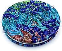 Aeisage Van Gogh Irises Pocket Mirror for Women - Compact Travel Magnifying Purse Mirror, Unique Artistic Gift for Mom