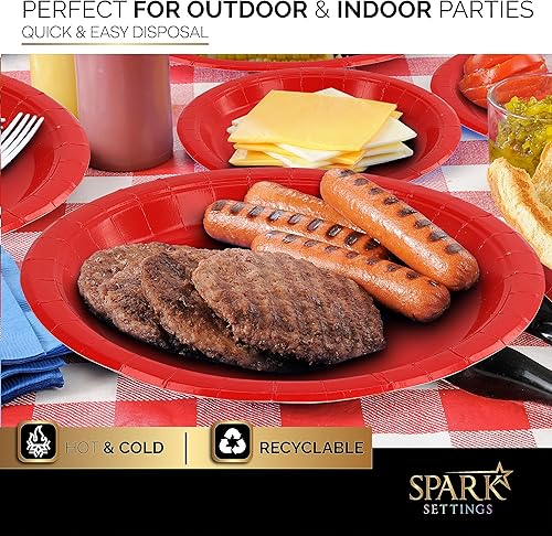 Miniatura 5 de Juego de suministros negros para fiestas, platos de papel, vasos de plástico, tenedores, cuchillos, cucharas, servilletas, mantel para 20 invitados,