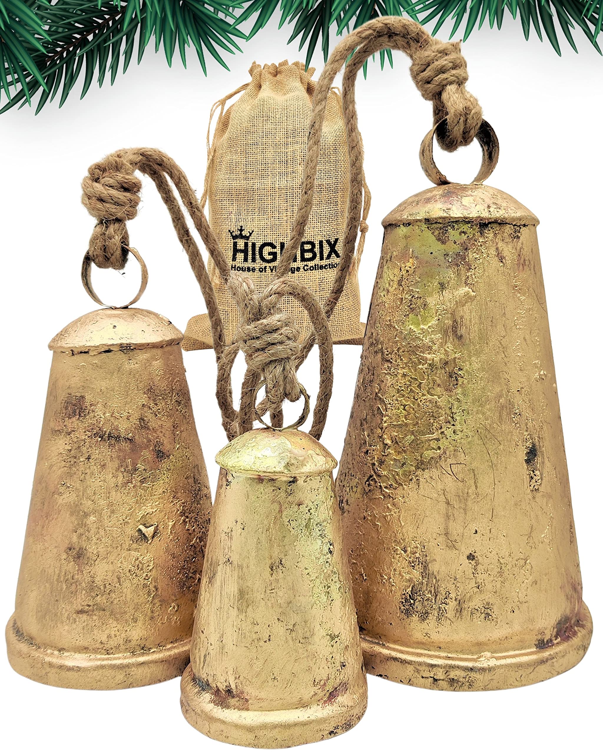 Amazon.com: HIGHBIX Set of 3 Giant Harmony Cow Bells Huge Vintage