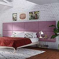 Vista 376 de Jaxx Panelist - Cabecero acolchado moderno, juego de 4 paneles para montar en la pared (cada uno de 11.25 x 38 pulgadas), tamaño King