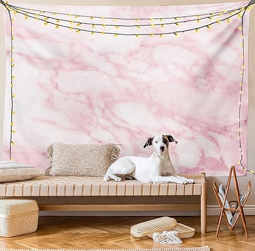 Ambesonne Tapiz con estampado de mármol, textura de granito suave, piedra espacial de moda antigua, macro abstracto, arañazos para niñas, colgar en