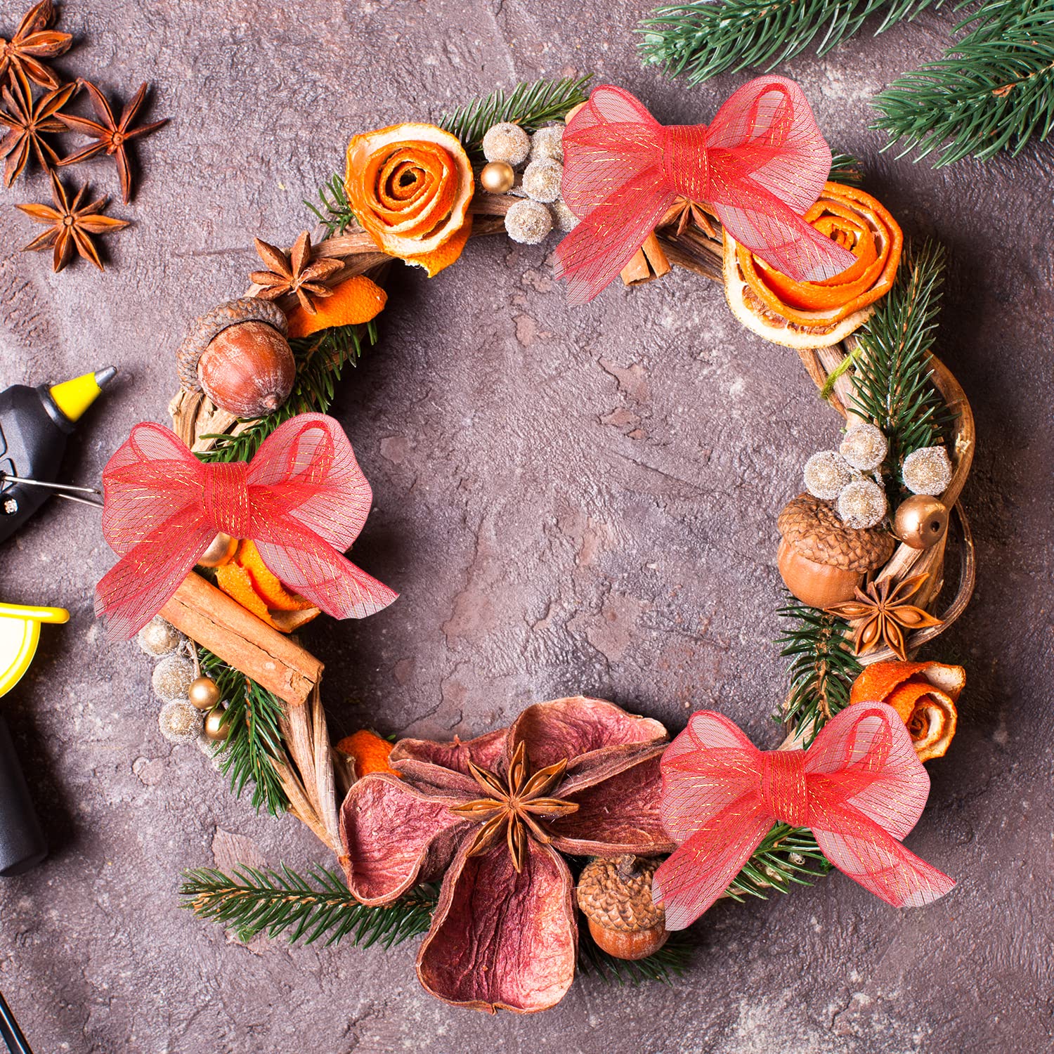 Fita Arvore De Natal Cinta De Malla, Suministros De Corona De Malla  Decorativa, Malla Decorativa Roja Y Blanca De 10 Pulgadas, Malla Navideña  Para Hacer Coronas, Lazos, Bricolaje, Guirnaldas, Paquete De 4, image size:1500x1500