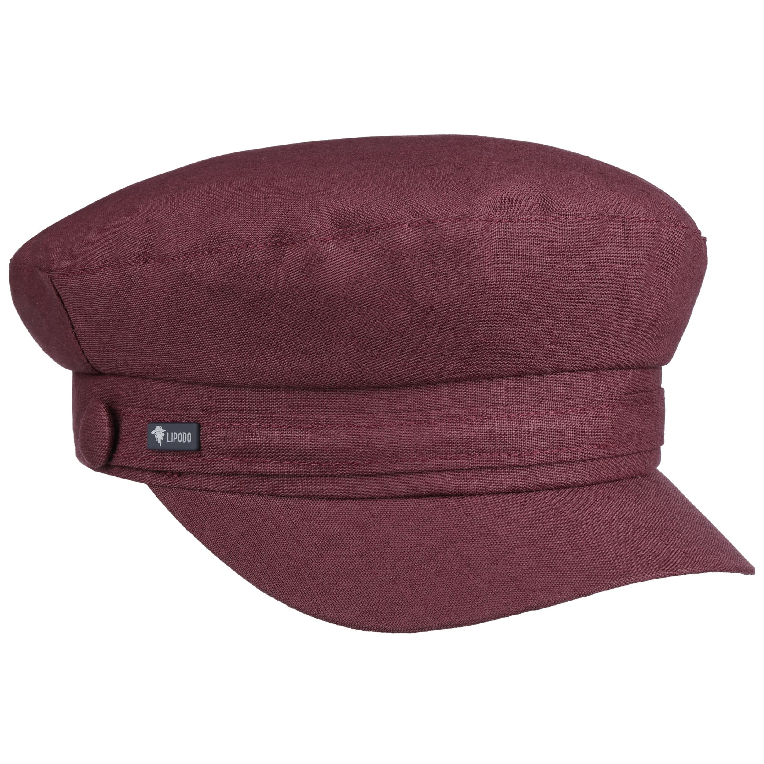 Lipodo Elbsegler Cap Baker Boy Uni einfarbig Made in Italy Damen Frühling Sommer