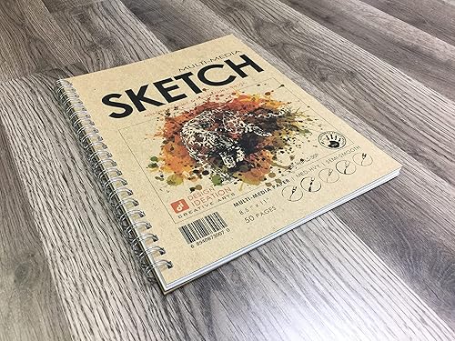 Miniatura 2 de Design Ideation Cuaderno de bocetos multimedia: libro de proyectos creativos de papel premium para lápiz, tinta, marcador, carbón y acuarela. Ideal