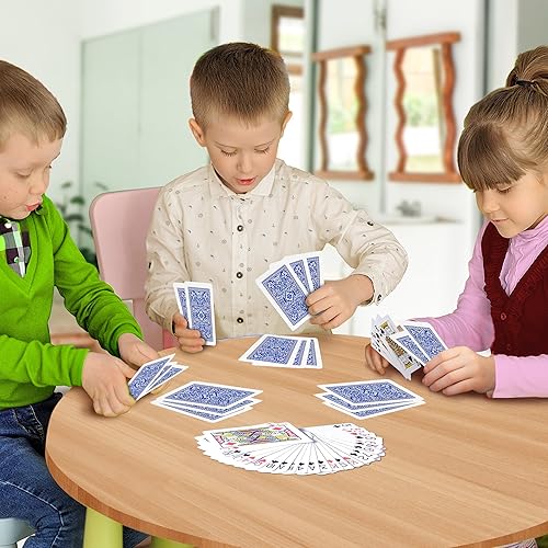 Miniatura 5 de Gamie Baraja de cartas de juego gigante, 3 x 5 pulgadas, juego de cartas de póquer grande de gran tamaño, enormes cartas de juego de casino para