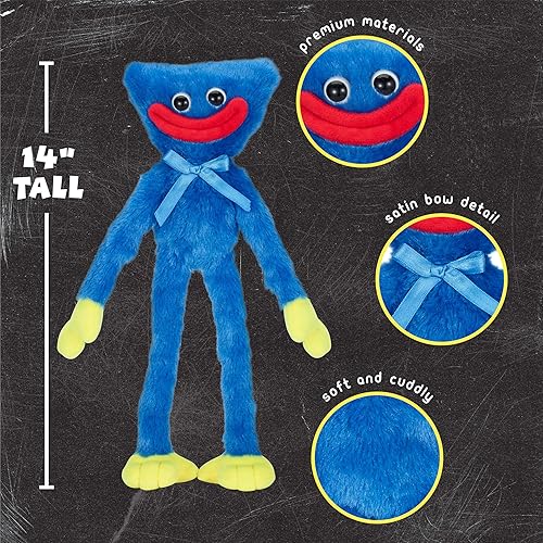 Miniatura 8 de POPPY PLAYTIME - Huggy Wuggy Jumbo Peluche felpa de 20 pulgadas de alto serie 1 licencia oficial