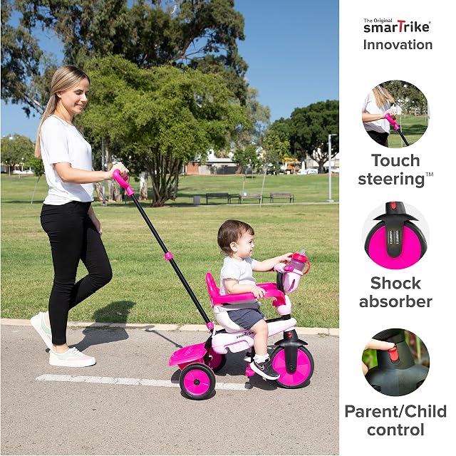 Foto 3 de 8 de Triciclo Breeze S 3 en 1 Rosa SmarTrike 40406