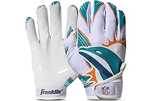 Franklin Sports Youth Dolphins Football Receiver Gloves