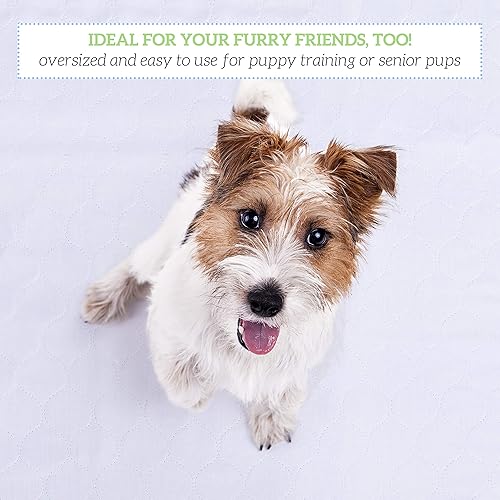 Miniatura 3 de GREEN LIFESTYLE Paquete de 6 almohadillas lavables + 2 unidades – Almohadillas de cama grandes, 34 x 36 pulgadas, para uso como almohadillas de cama