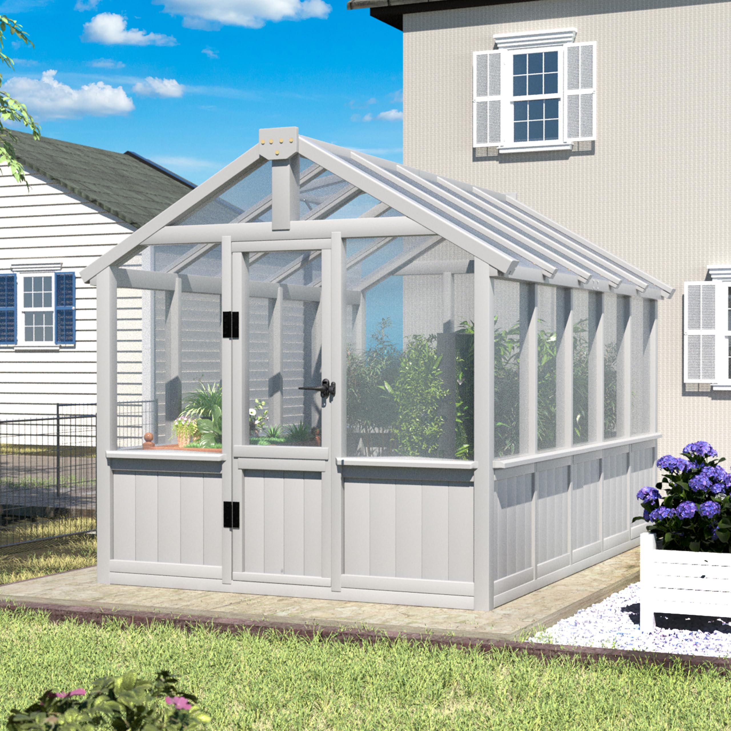 Yardenaler 6x10 Wood Frame Greenhouse