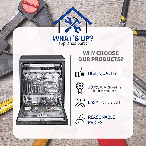 Miniatura 7 de Qué pasa W10724439 (W10876537) Pieza de repuesto del motor de la bomba de drenaje para lavavajillas Whirlpool Kenmore que reemplaza a W10876537,