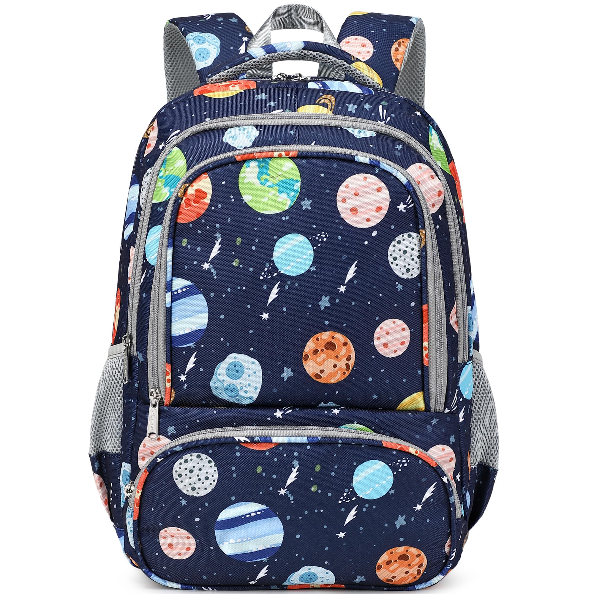 abshooLightweight Elementary School Backpack For Boy Kindergarten Boys Bookbag Solar System Kids School Bags (Space Planet)